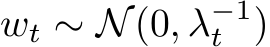 wt ∼ N(0, λ−1t )