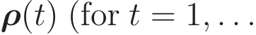  ρ(t) (for t = 1, . . .