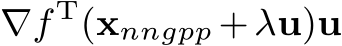  ∇f T(xnngpp +λu)u