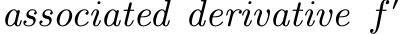  associated derivative f ′