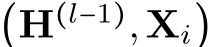 (H(l−1),Xi)