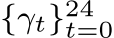  {γt}24t=0