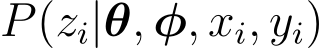  P(zi|θ, φ, xi, yi)