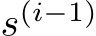  s(i−1) 