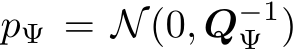  pΨ = N(0, Q−1Ψ )