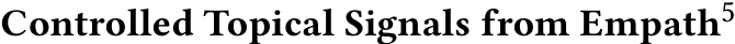  Controlled Topical Signals from Empath5