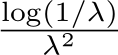 log(1/λ)λ2