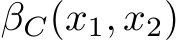  βC(x1, x2)