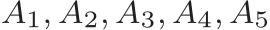  A1, A2, A3, A4, A5