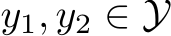  y1, y2 ∈ Y