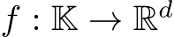  f : K → Rd