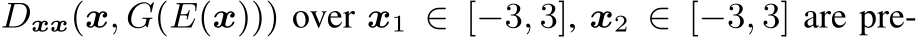  Dxx(x, G(E(x))) over x1 ∈ [−3, 3], x2 ∈ [−3, 3] are pre-