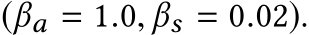  (βa = 1.0, βs = 0.02).