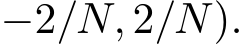 −2/N, 2/N).