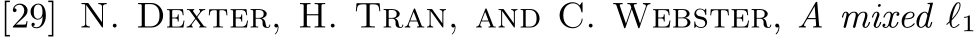 [29] N. Dexter, H. Tran, and C. Webster, A mixed ℓ1