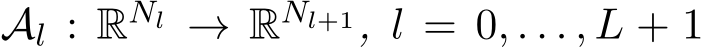  Al : RNl → RNl+1, l = 0, . . . , L + 1