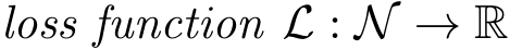  loss function L : N → R