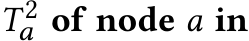  𝑇 2𝑎 of node 𝑎 in