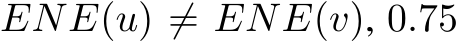 ENE(u) ̸= ENE(v), 0.75