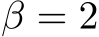  β = 2