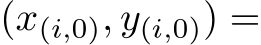  (x(i,0), y(i,0)) =