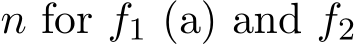  n for f1 (a) and f2