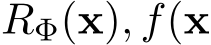 RΦ(x), f(x