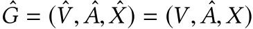 G = ( ˆV, ˆA, ˆX) = (V, ˆA,X)