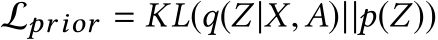  Lprior = KL(q(Z |X,A)||p(Z))