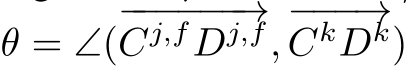 θ = ∠(−−−−−−→Cj,fDj,f,−−−→CkDk)
