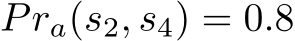  Pra(s2, s4) = 0.8