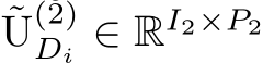  ˜U(2)Di ∈ RI2×P2