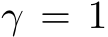  γ = 1