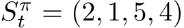  Sπt = (2, 1, 5, 4)