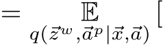  = Eq(⃗zw,⃗ap|⃗x,⃗a) [