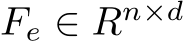  Fe ∈ Rn×d