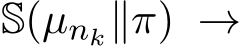 S(µnk∥π) →