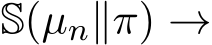  S(µn∥π) →