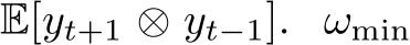  E[yt+1 ⊗ yt−1]. ωmin