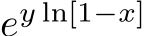  ey ln[1−x]