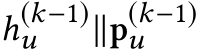 h(k−1)u ∥p(k−1)u