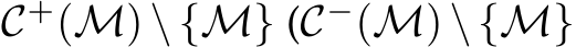 C+(M)\{M} (C−(M)\{M}