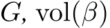  G, vol(β)