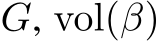  G, vol(β)