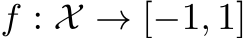  f : X → [−1, 1]