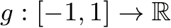 g : [−1, 1] → R