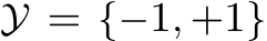  Y = {−1, +1}