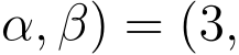 α, β) = (3,