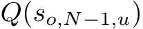  Q(so,N−1,u)