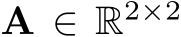  A ∈ R2×2